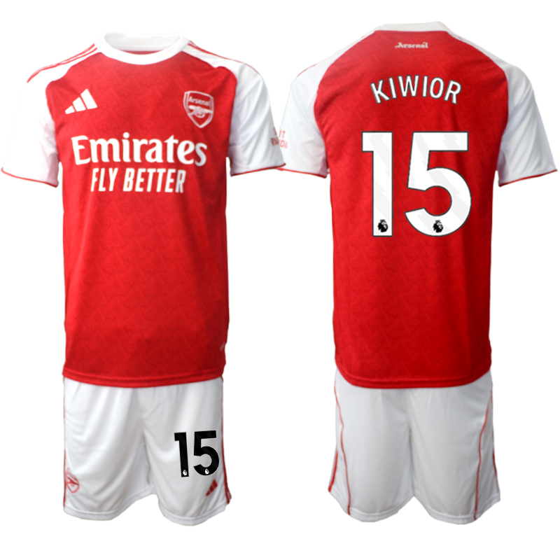Men 2025-2026 Club Arsenal home red #15 Soccer Jersey 01